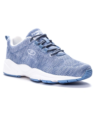Propét Women's Stability Fly Sneakers Women's Shoes In Denim/white Fabric