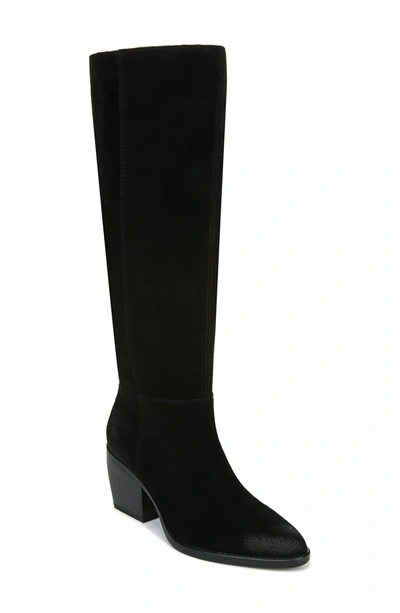 Naturalizer Fae High Shaft Boots Women's Shoes In Black Suede