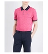 Ted Baker Fore Marl Cotton-blend Polo Shirt In Pink