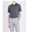 Ted Baker Fore Marl Cotton-blend Polo Shirt In Charcoal