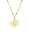 Brook & York Madeline Initial Pendant Necklace In Gold C
