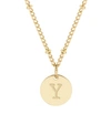 Brook & York Madeline Initial Pendant Necklace In Gold Y