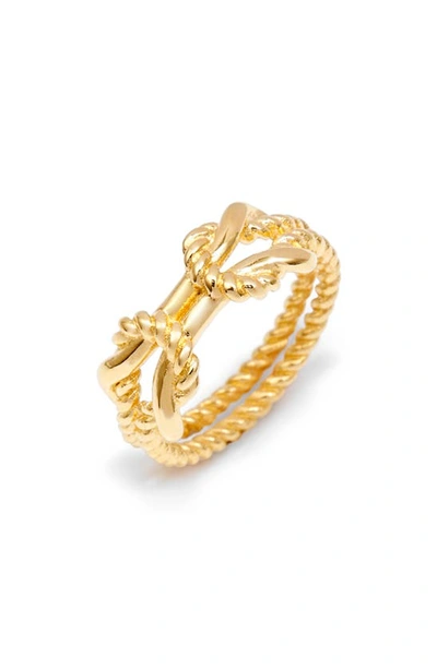 Brook & York Sydney Rope Ring In Gold