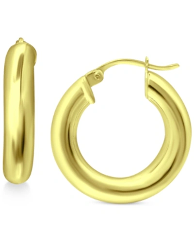 Giani Bernini Polished Hoop Earrings, 25mm, Created For Macy's In Gold Over Silver