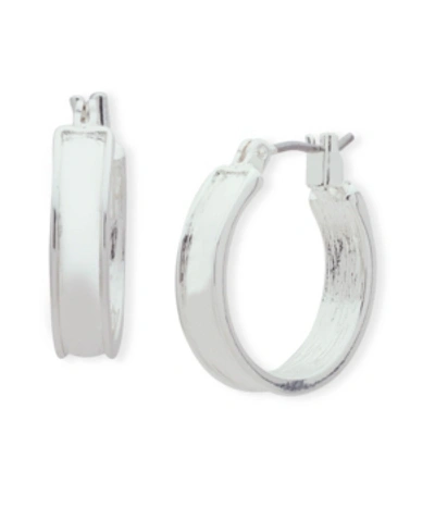 Nine West Small Huggie Hoop Earring In Silver-tone