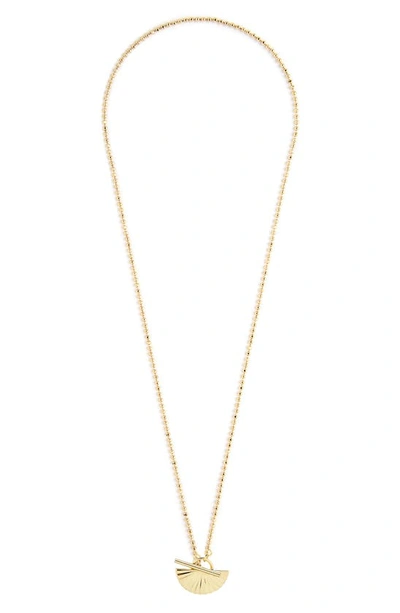 Brook & York Celeste Fan Pendant Toggle Necklace In Gold