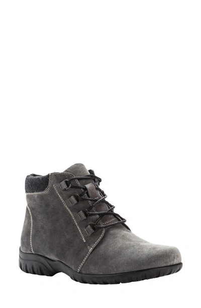 Propét Delaney Water Resistant Bootie In Grey Suede