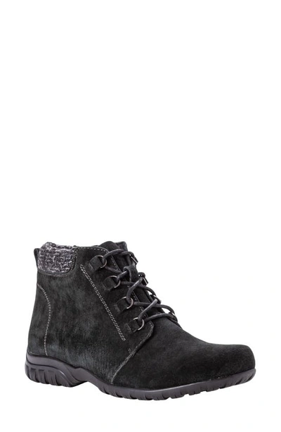 Propét Women's Delaney Ankle Booties Women's Shoes In Black Suede