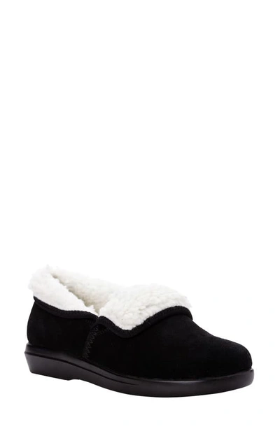 Propét Faux Fur Colbie Slipper In Black