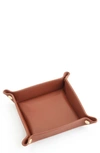 Royce Catchall Leather Valet Tray In Tan