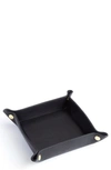 Royce Catchall Leather Valet Tray In Black