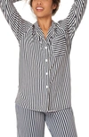 Lively The All Day Lounge Shirt In Mini Stripe Print