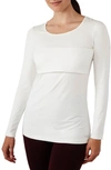 Modern Eternity Maternity/nursing Tee In Egg Shell