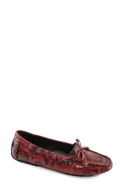 Marc Joseph New York Cypress Loafer In Cherry Viper Leather