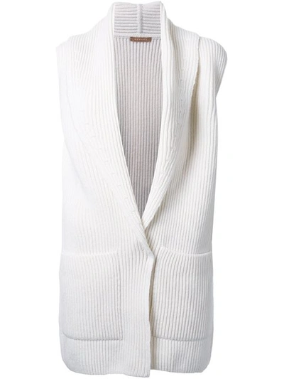 Nehera Cable Knit Cardi-coat In White