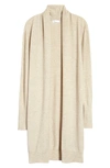 Leith Easy Circle Cardigan In Beige Oatmeal Light Heather