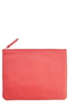 Royce Leather Travel Pouch In Red