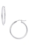 Bony Levy 14k Gold Twisted Rope Hoop Earrings In White Gold