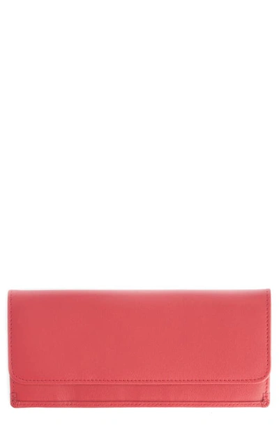 Royce Rfid Blocking Leather Clutch Wallet In Red