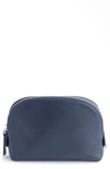 Royce Compact Cosmetics Bag In Navy Blue