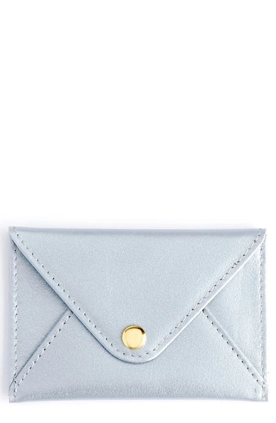 Royce Leather Envelope Card Holder In Silver