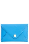 Royce Leather Envelope Card Holder In Light Blue