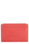 Royce Rfid Leather Card Case In Red