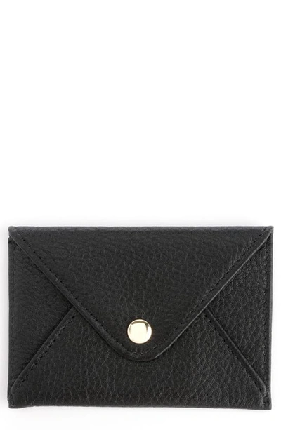 Royce Leather Envelope Card Holder In Black