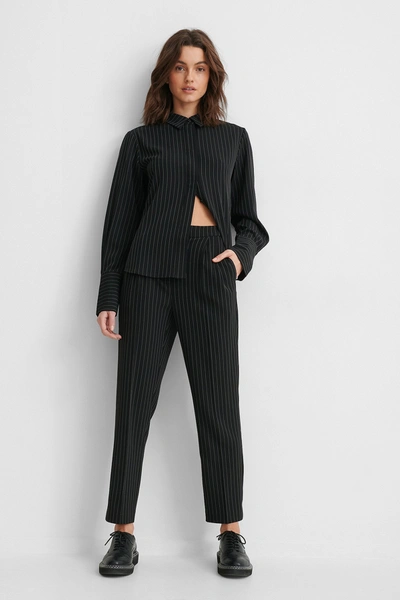 Na-kd Classic Pinstriped Cropped Suit Pants Stripe