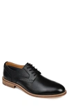 Thomas & Vine Men's Clayton Wide Width Plain Toe Brogue Derby Shoe In Black