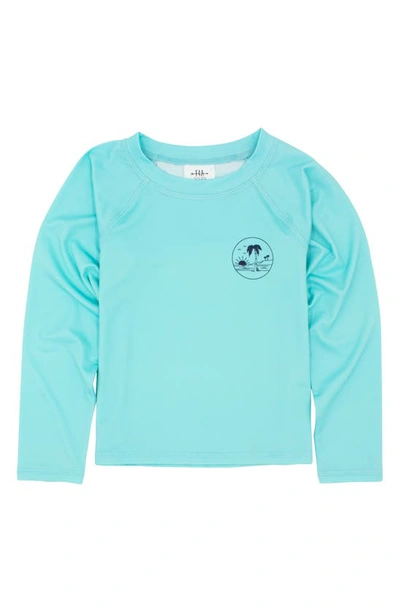 Feather 4 Arrow Babies' Long Sleeve Rashguard In Aqua