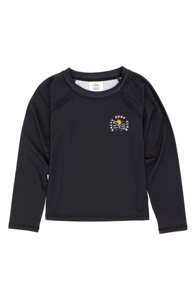 Feather 4 Arrow Babies' Long Sleeve Rashguard In Washed Black