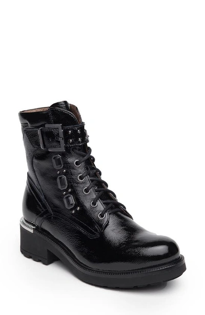 Nerogiardini Studded Combat Boot In Black
