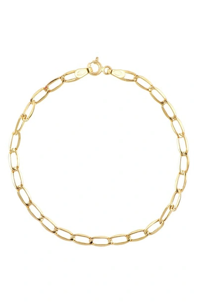 Bony Levy 14k Gold Flat Oval Chain Link Bracelet In Yellow Gold