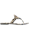 Tory Burch Miller Printed Flat Thong Sandals In Natural Leopard