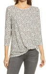 Gibsonlook Gibson Cozy Twist Front Pullover In Minimal Animal