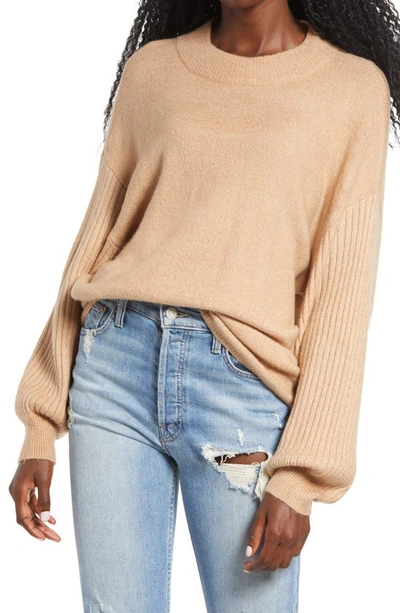 All In Favor True Knit Sweater In Taupe