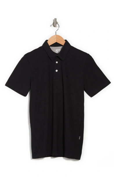 Volcom Big Boys Wowzer Short Sleeves Polo Shirt In Black