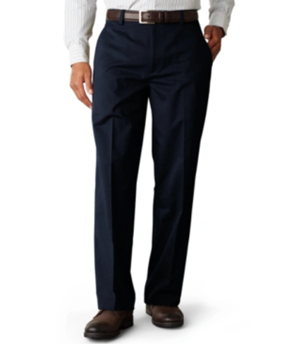 Dockers Flat Front Performance Stretch Straight Dress Pants In  Navy