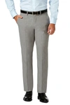 Haggar J.m.  Slim Fit 4-way Stretch Flat Front Dress Pants In Light Grey