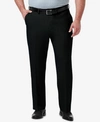Haggar The Active Series City Flex Traveler Slim Fit Flat Front 5-pocket Casual Pant (ripstop) In Black