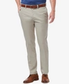 Haggar Men's Premium No Iron Khaki Slim-fit Flat Front Pants In Light Grey