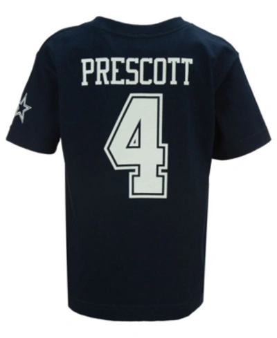 Outerstuff Kids' Dak Prescott Dallas Cowboys Eligible Player Name And Number T-shirt, Little Boys (4-7) In Navy