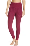 Zella Restore Soft Pocket Leggings In Purple Claret