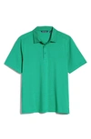 Cutter & Buck Forge Drytec Pencil Stripe Performance Polo In Kelly Green