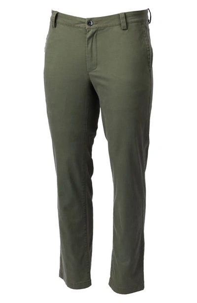 Cutter & Buck Voyager Classic Fit Stretch Cotton Chinos In Caper Green
