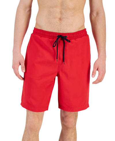 Club Room Men's Quick-dry Performance Solid 9" Swim Trunks, Created For Macy's In Fire