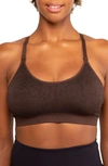 Modern Eternity Seamless Nursing Sports Bra In Chocolate Jacquard