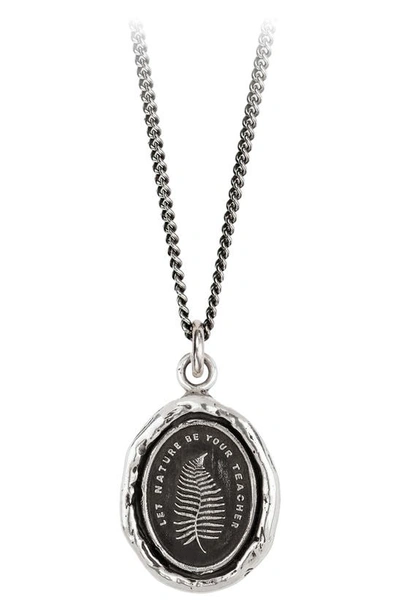 Pyrrha Let Nature Be Your Teacher Pendant Necklace In Silver