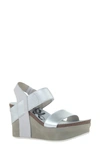 Otbt 'bushnell' Wedge Sandal In Silver Leather